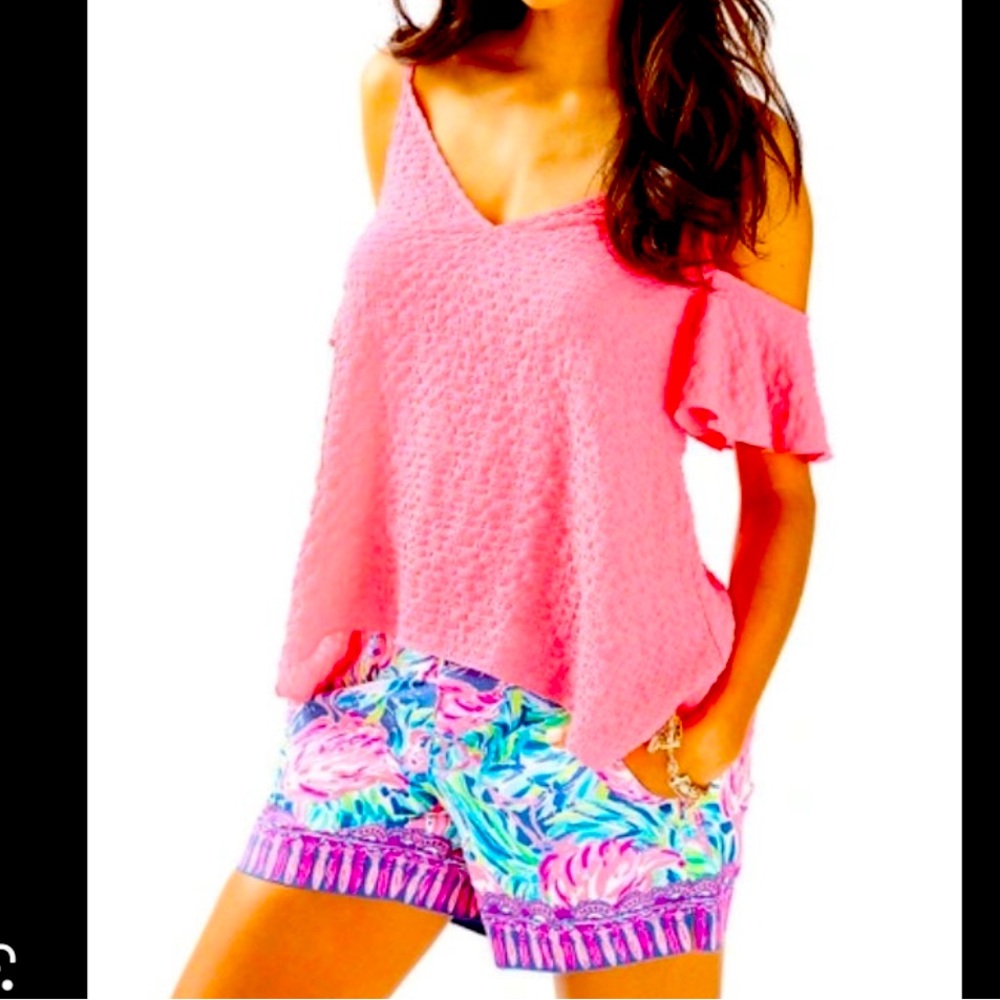 Lilly Pulitzer hot pink Aruna top.